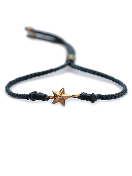 amp japan Waxed Cord Bracelet (Star) [13AH-260]