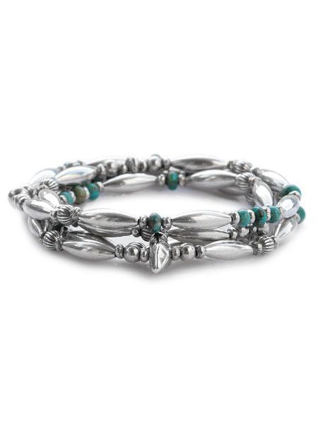SunKu / 39 Pipe Beads Long Necklace & Bracelet