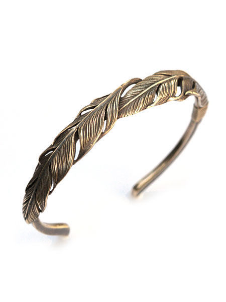 HARIM Double Feather Bangle (Brass)