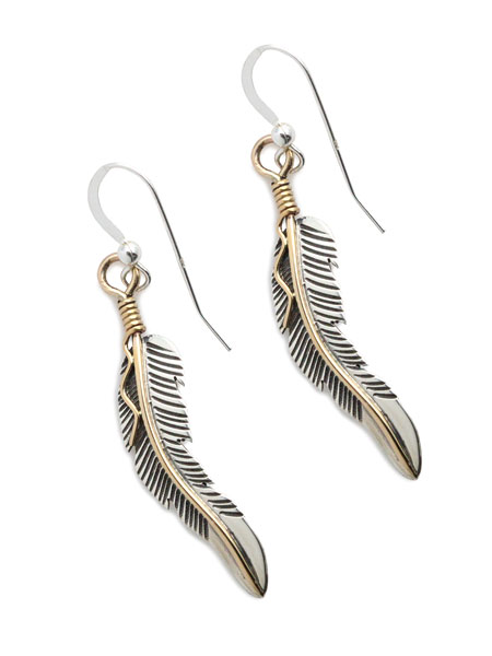 INDIAN JEWELRY JESSE MACE / 12K Gold Filled Feather Pierce  (フェザーピアス)