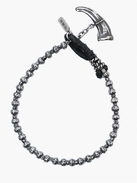 IDEALISM SOUND Silver Beads & Crow Bracelet [No.13113]