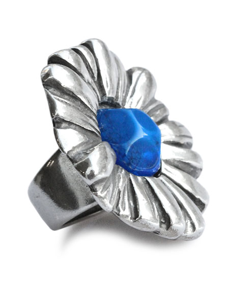 Otro Accesorio Blue Flower Ring / フラワー リング (ブルー)
