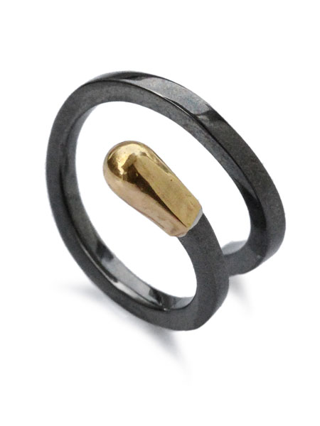 Match Design Ring (Black Coating) [ON-022]