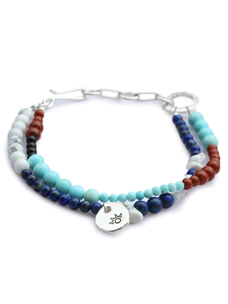Colorfield Beads Anklet (ラピス&ターコイズミックス)