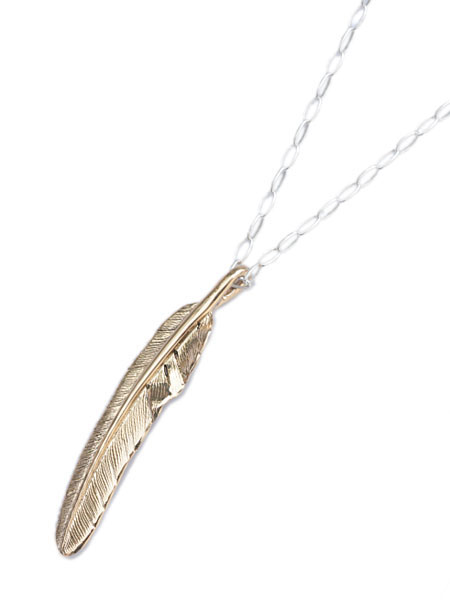 FANTASTIC MAN Large Feather Necklace (Gold)