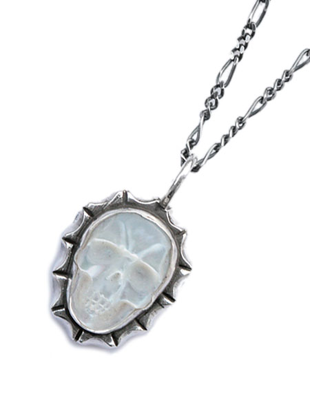 Lee Downey Skull Pendant (Mother of Pearl)