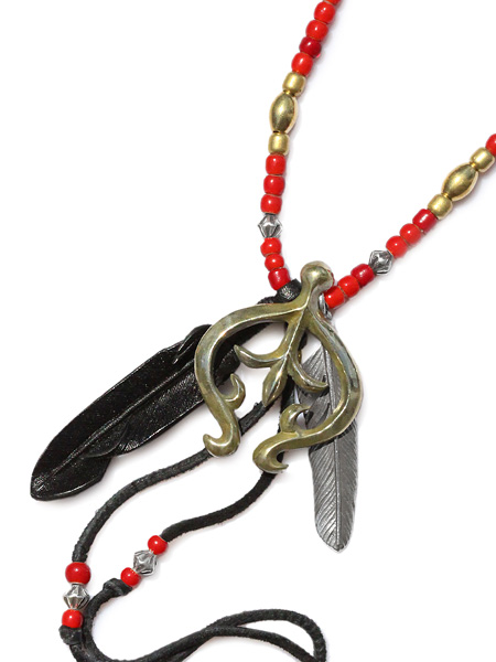 【Limited】 LYNCH × ROOSTERKING NAJA & W FEATHER NECKLACE