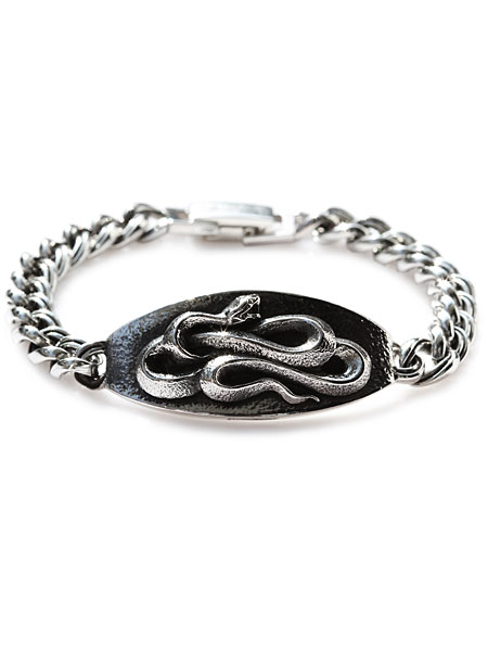 PEANUTS&CO. SNAKE PLATE BRACELET SILVER / スネーク ブレスレット シルバー