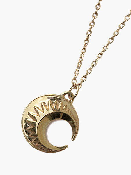 IDEALISM SOUND Large Moon Necklace (Gold) [No.11108]