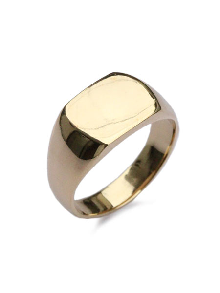 mans ring 18k gold plated