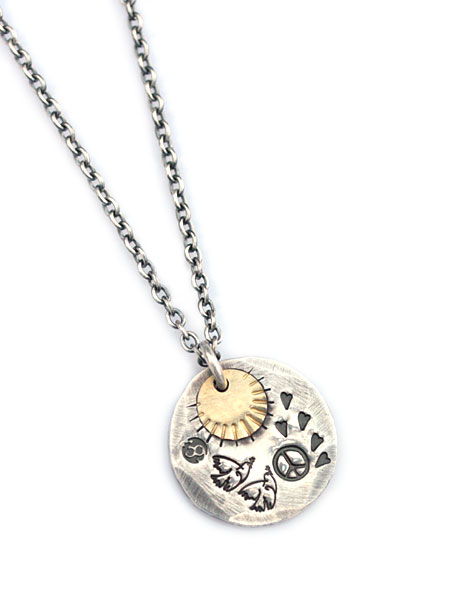 SunKu / 39 Love & Peace Plate Necklace [SK-017]