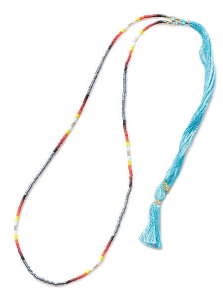 shashi OMBRE SEED NECKLACE (Turquoise)