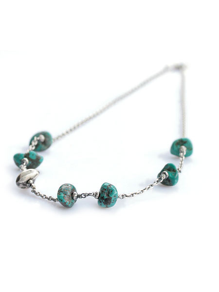 SunKu / 39 Turquise Chain & Beads Necklace