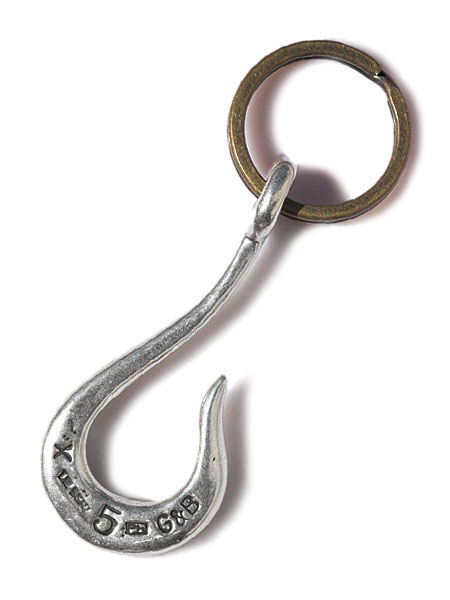 GILES & BROTHER LARGE HOOK KEYRING (Silver)