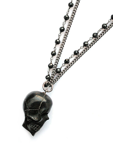 M.Cohen Black Skull Necklace [SND320]