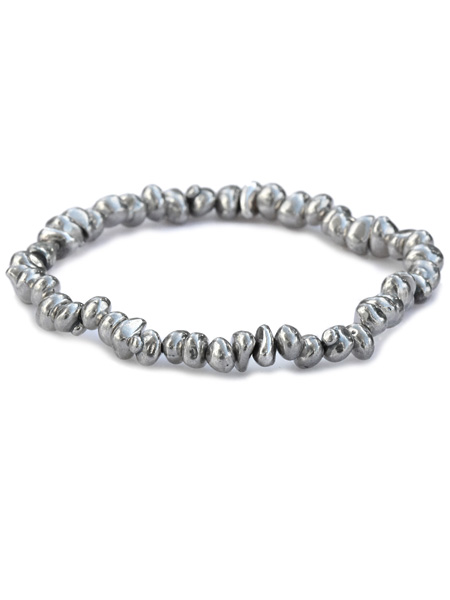 SunKu / 39 Tumble Silver Beads Bracelet [SK-200]
