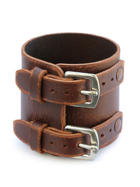 gbb custom leather Rosie's Wrist Brace (ブラウン / カウハイド)