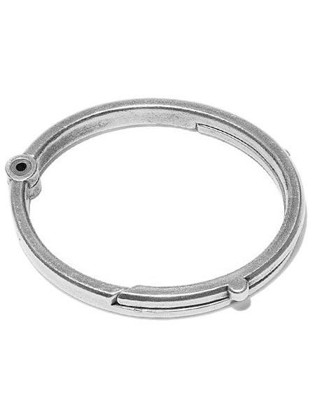 GILES & BROTHER Latch Cuff Bracelet (Silver Ox)