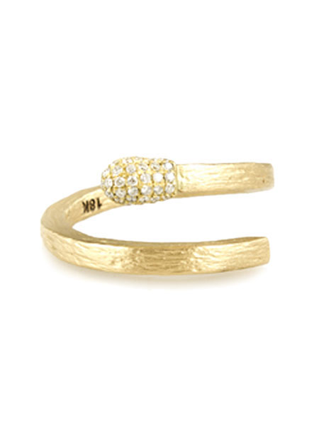carved yellow gold diamond match ring  [DR-101104-YGD-WHT]