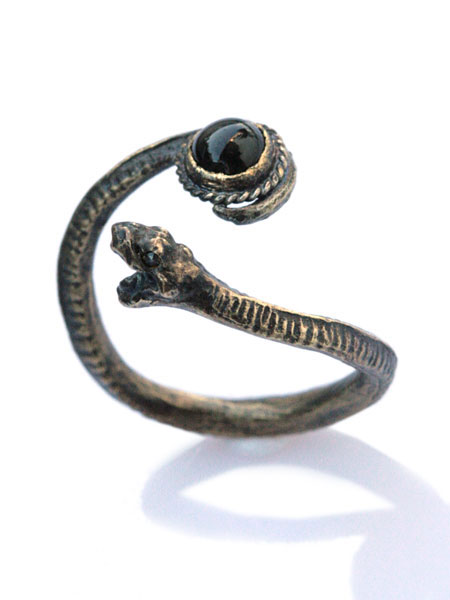 Garden of Eden Snake Ring (Onyx) [EDN_R04]