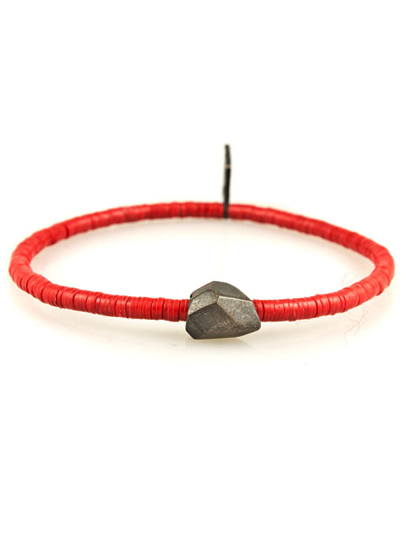 M.Cohen Oxidized Silver & African Disc (レッド) [B-101080-RED]