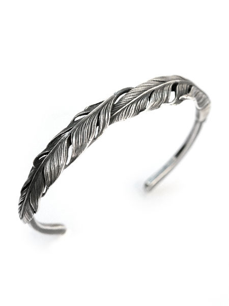 HARIM Double Feather Bangle (silver)