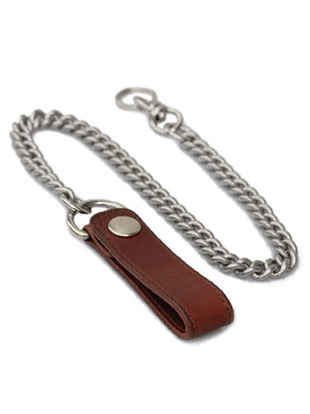 STAINLESS LEATHER WALLETCHAIN (ブラウン)