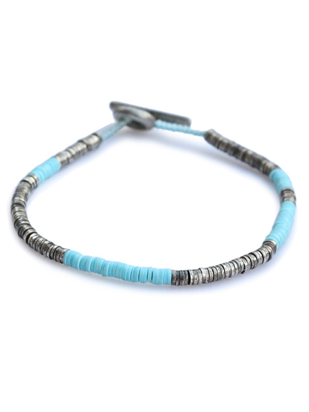 M.Cohen sterling silver with light blue beads [B-103732-SLV-LTBLU]