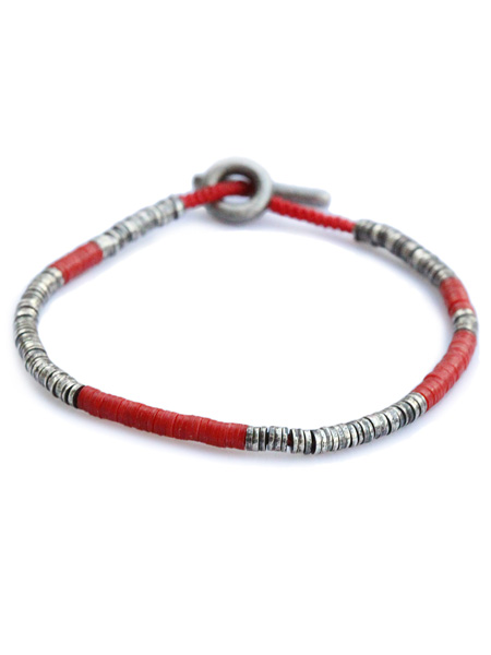 sterling silver with red beads [B-103732-SLV-RED]
