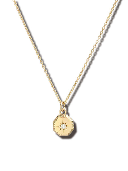 IDEALISM SOUND Diamond K10 Gold Necklace [NO.14010] / ゴールド ダイヤモンド ネックレス