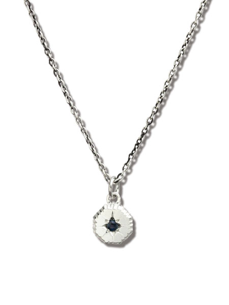 IDEALISM SOUND Sapphire Silver Necklace [NO.14007] / シルバー925 サファイア ネックレス