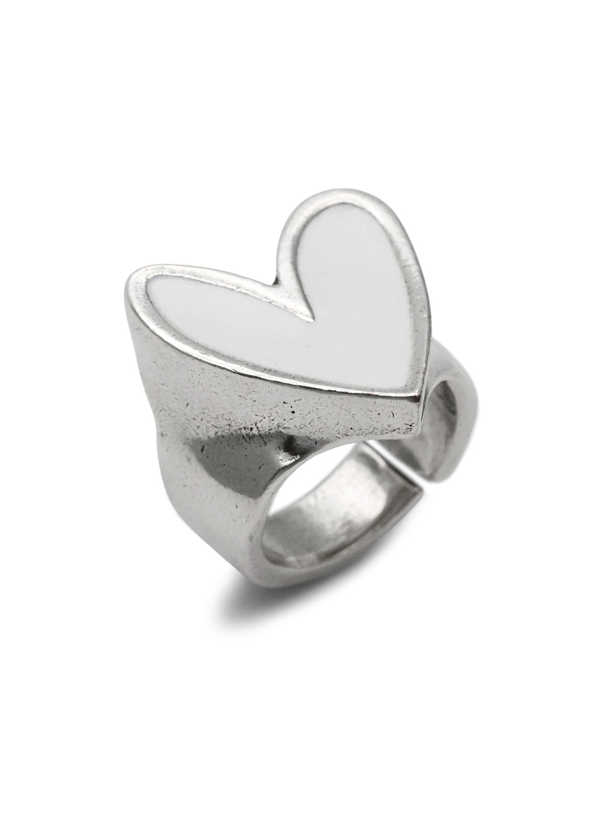 Otro Accesorio White Enamel Heart Ring / ホワイト エナメル ハートリング