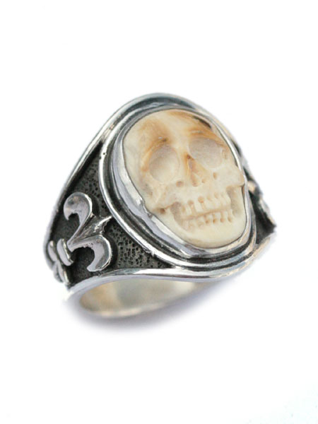 LEE DOWNEY Sculpted Skull Ring詳細