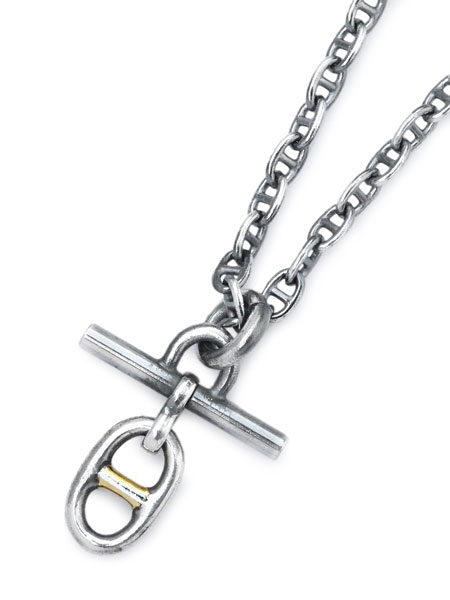 ON THE SUNNY SIDE OF THE STREET Vintage Anchor Chain Choker (Silver)