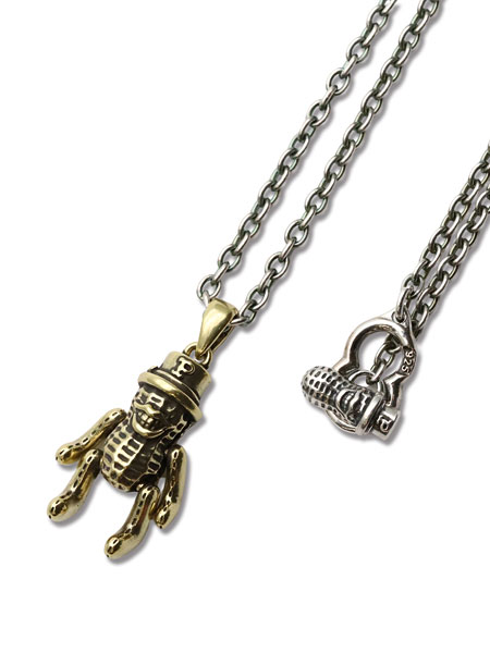 PEANUTS&CO. TEDDY PEANUTS (brass) + Necklace / テディピーナッツ (ブラス) ネックレス