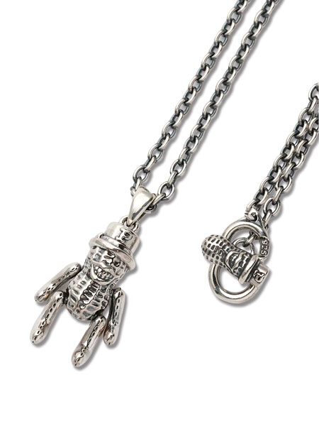 PEANUTS&CO. TEDDY PEANUTS (silver) + Necklace / テディピーナッツ (シルバー) ネックレス