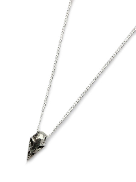 Blue Bayer Design Tiny Bird Skull Necklace (Sterling Silver)