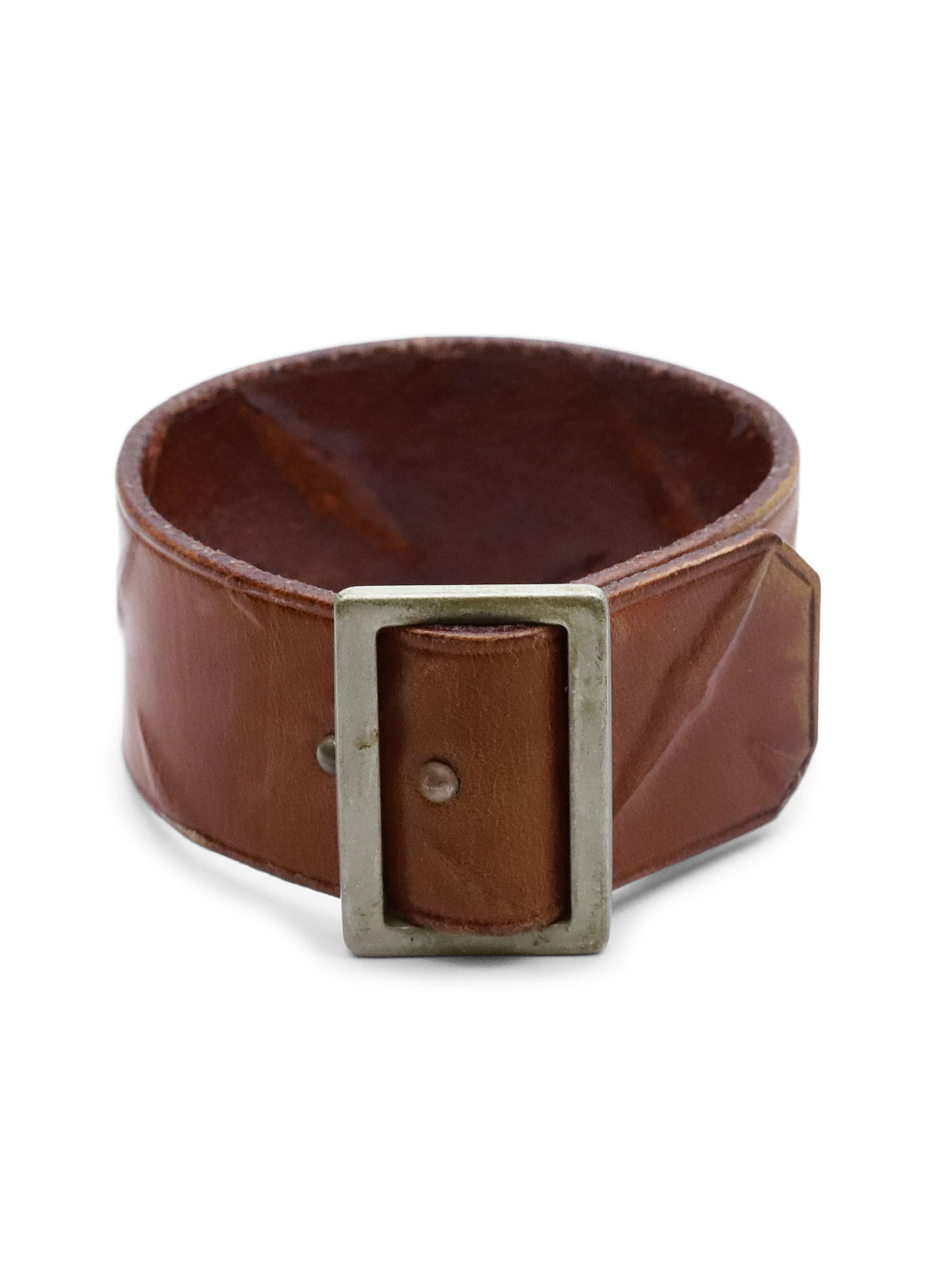 gbb custom leather Mill Cuff (Amber) / レザーブレスレット