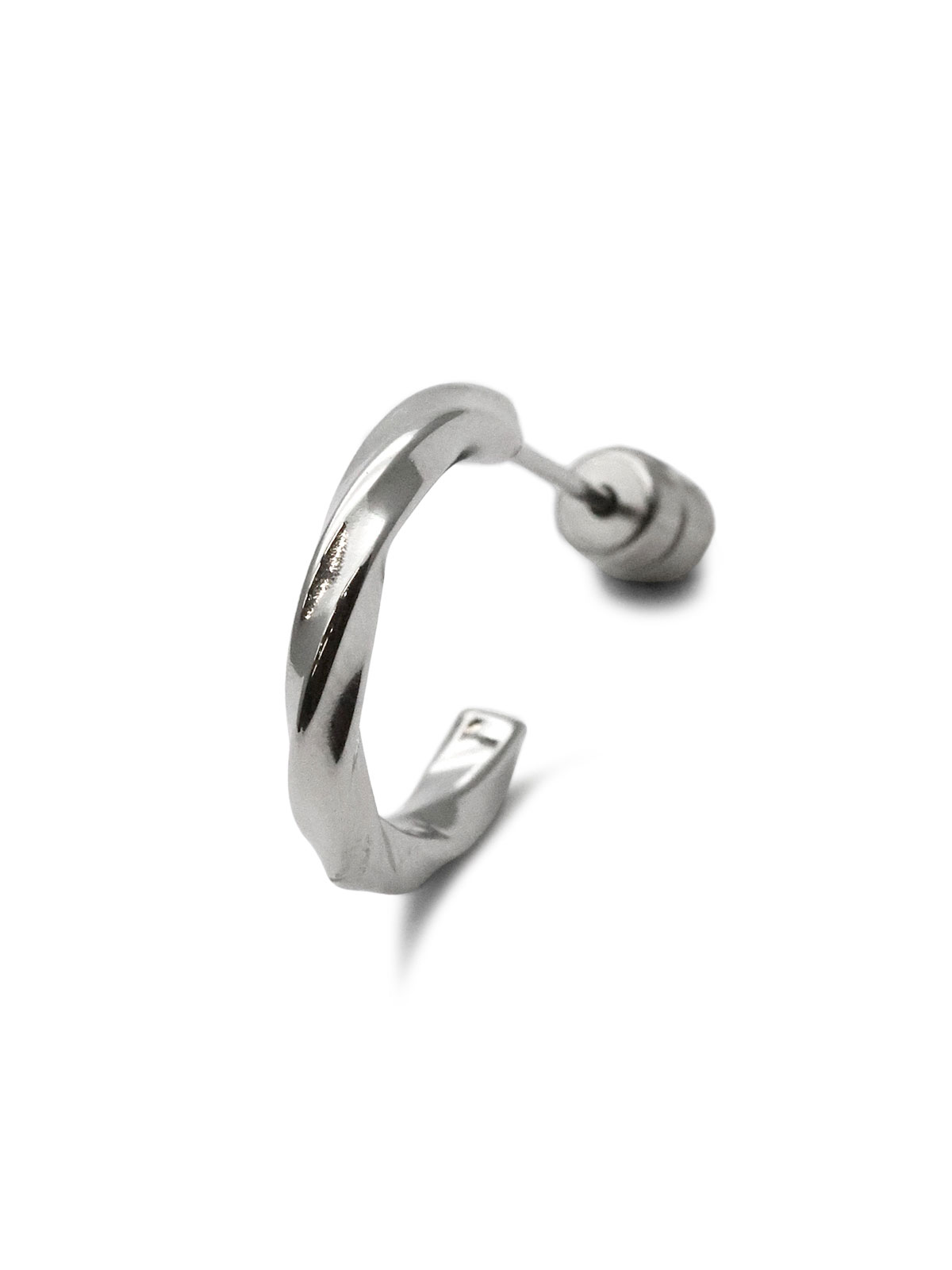 LION HEART 『LH-1』"限定展開" G型ピアス (ツイスト / シルバー) / サージカルステンレス (金属アレルギー対応) [03EA010]