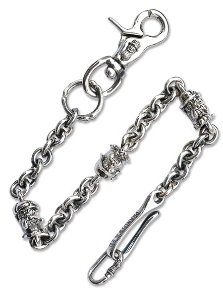 PEANUTS&CO. BULL WALLET CHAIN ALL SILVER × DIAMOND