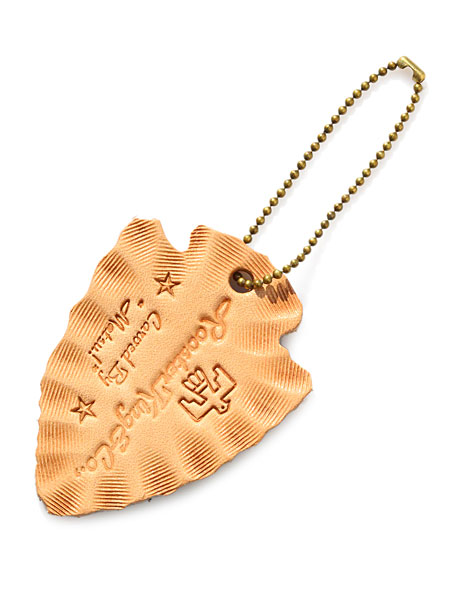 付属のブランドレザータグの画像。