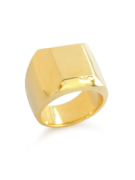 ACE by morizane block ring k18 gold plated / ブロック リング [AG923302GP]