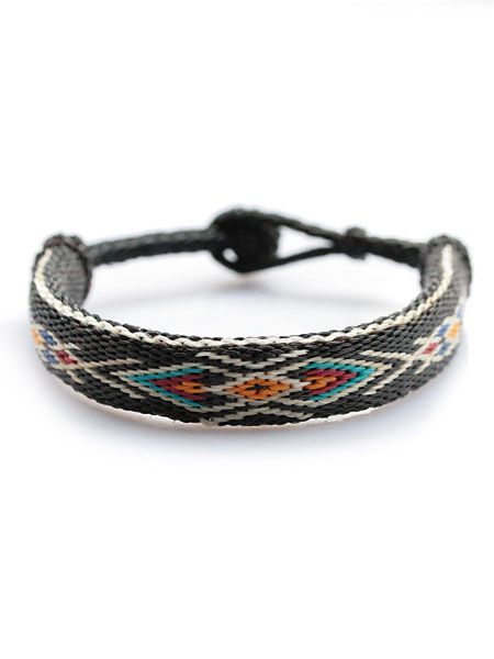 CHAMULA BRACELET 1/2” Hitched horsehair (ブラック)