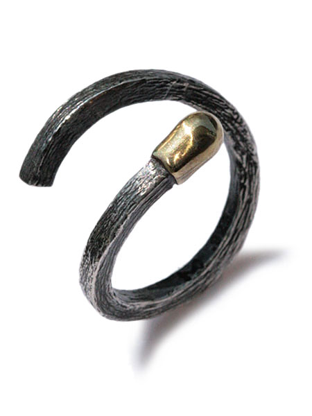 M.Cohen Match Design Ring (Oxidized Silver) [R-101104-MIX-OXI]