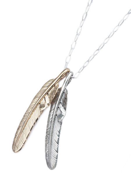 FANTASTIC MAN W Feather Necklace (18K Gold × Sterling Silver)