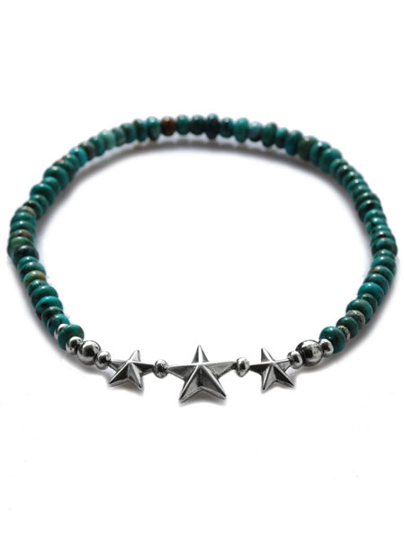 SunKu / 39 Star Beads Anklet Turquoise Beads / スター ビーズ アンクレット ターコイズ ビーズ