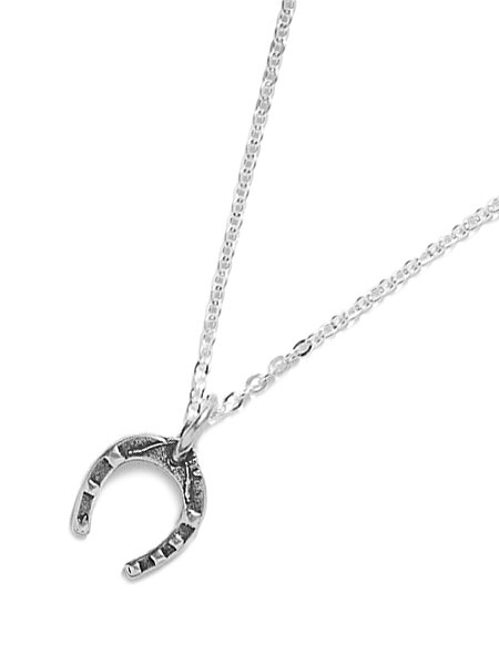 GILES & BROTHER Tiny Horseshoe Necklace Silver
