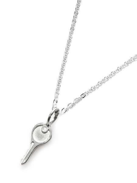 GILES & BROTHER Tiny Key Necklace Silver