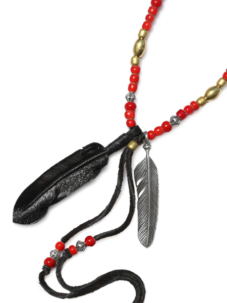 Rooster King & Co. 【Limited】 LYNCH × ROOSTERKING W FEATHER NECKLACE