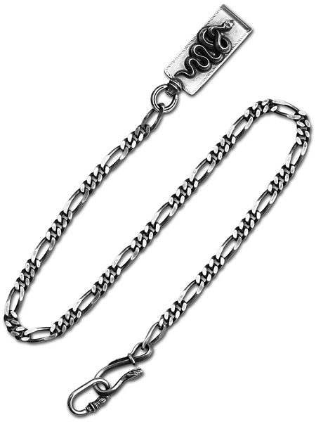 PEANUTS&CO. SNAKE CLIP TYPE WALLETCHAIN SILVER / スネーク クリップ ウォレットチェーン シルバー